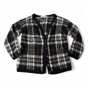 plaid vintage cardigan